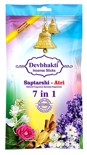 Pitambari Devbhakti Saptarshi Atri Agarbatti/Incense Stick Packet, 7 in 1 Combo Pack of 7 Different Fragrances
